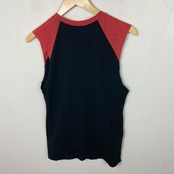 Bravado Rolling Stones Red Black Muscle Tee T-Shirt Size Small Cotton Top Tongue - Picture 13 of 13